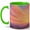 Green, variant on Pastel Sunset Hills 11oz Ceramic Mug, Impressionist Sky Art