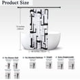 thumbnail image 6 of Modern Geometric Shower Curtain Blue, Waterproof Shower Curtains and Polyester Bath Curtain for Bathroom, Textured Fabric Shower Curtain Set with 12 Hooks, Machine Washable, 72 x 72 inch, 6 of 6