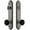 Antique Pewter, variant on Grandeur 854176 Arc Solid Brass Rose Tall Plate Single Cylinder Keyed Entry Door Knob Set