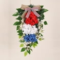 thumbnail image 4 of Real Embroidered Flower Independence Day Decoration Hanging Upside Down Tree Spring And Summer Flower Wreath Simulation Home Day Decoration, 4 of 9