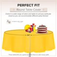 thumbnail image 3 of HAHDAXIA Nappe de Fête Jetable en Plastique Jaune Standard [Lot de 6] Nappe Ronde de 84 Pouces pour Usage Intérieur et Extérieur, 3 of 7
