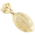 thumbnail image 4 of 10K Yellow Gold Diamond Cut 3D Sports Football Statement Pendant 1.50" Charm, 4 of 6
