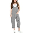 thumbnail image 2 of Sherrylily Girls Casual Sleeveless Spaghetti Strap Jumpsuit Loose Fit Romper Long Pants with Pockets, 2 of 5