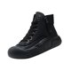 thumbnail image 2 of Zapatillas de deporte Yuyangstore para mujer con punta redonda suela gruesa elegantes zapatos casuales 37 negro, 2 of 8