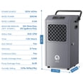 thumbnail image 5 of ANDTE 190 Pints Commercial Dehumidifier with Pump, Covers up to 3,600 sq. ft, Industrial Dehumidifier for Basements and Job Sites, 5 of 8