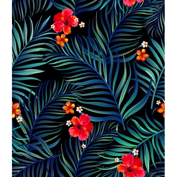 MuralsPrint Huana Red Flamingos Removable Wallpaper - 10'ft H x 24''inch W