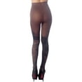 thumbnail image 6 of iB-iP Women's Opaque Fairview Daisy Patterned Footed Thick Seam Pantyhose Tights, 6 of 7