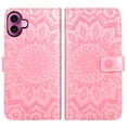 thumbnail image 6 of Compatible with iPhone 16 Plus 6.7 inch Wallet Phone Case and Tempered Glass Screen Protector Flip Credit Card Holder Stand Mandala Flower Cell Cover for i Phone16 16+ i16 + 16Plus Women Men Pink, 6 of 9