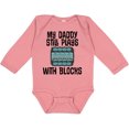 thumbnail image 3 of Inktastic Auto Mechanic Daddy Still Plays with Blocks Boys or Girls Long Sleeve Baby Bodysuit, 3 of 5
