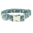 thumbnail image 1 of Collar para perro Dinheiro con hebilla de metal, collar ajustable con estampado floral Paisley verde, 1 of 5