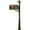 Bronze, variant on Mailbox System with Post Fluted Base & Horsehead Finial, Bronze