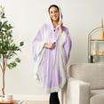 thumbnail image 5 of PAVILIA Sherpa Fleece Wearable Blanket for Adult Women, Cozy Plush Blanket Poncho Cape with Hood, Super Soft Shawl, Angel Wrap Throw for Office, Lavender Purple, 5 of 9