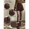 thumbnail image 6 of Women's high-waisted pleated skirt, versatile A-line skirt, Y2K-style solid-color casual mini skirt., 6 of 21