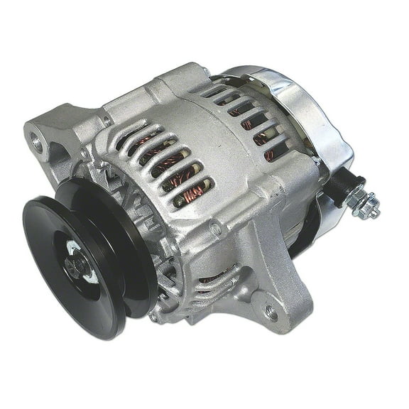 Mini 35 Amp Alternator w/ Pulley Fits International Harvester Farmall Ford John Deere Massey Ferguson Allis Chalmers Case Cockshutt Minneapolis Moline White / Oliver Tractor