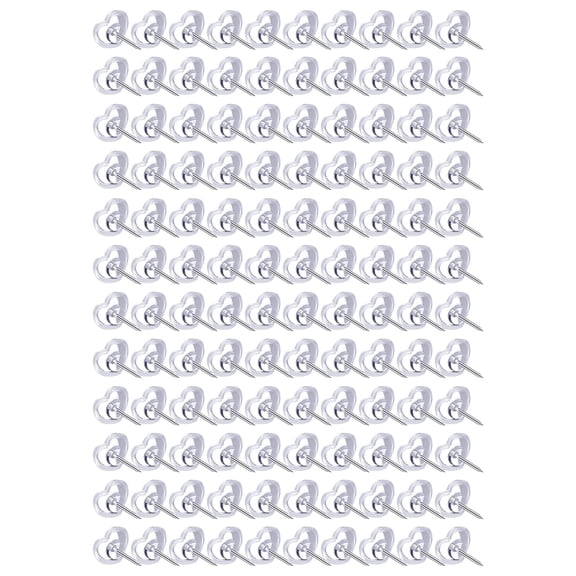 Heart-Shaped Head Push Pins Thumb Tacks,Clear Thumb Tacks,Durable Decorative Heart Shaped Push Pins for Cork Board Plastic Transparent Thumb Tacks for Posters Office Photo Maps(Clear-120pcs,0.8x0.3")