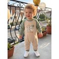 thumbnail image 4 of RUINIXCW Baby Boys First Birthday Romper Adorable Long Sleeve Round Neck Jumpsuit, 4 of 8