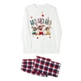 thumbnail image 3 of Family Matching Christmas Pajamas, Baby Romper/Letter Deer Snowflake Pattern Long Sleeve Tops and Plaid Pants Sleepwear Set, 3 of 10