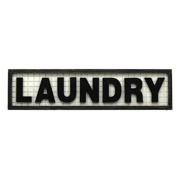 Signs Wooden Framed Laundry Room Decor, Large Wooden Laundry Room Signs