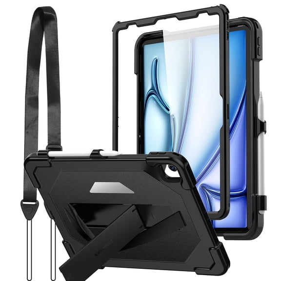 AICase For iPad Air 13 Inch Case M4 / M3 / M2 (2026/2025 / 2024) Case Heavy Duty With Screen Protector Stand Strap Cover