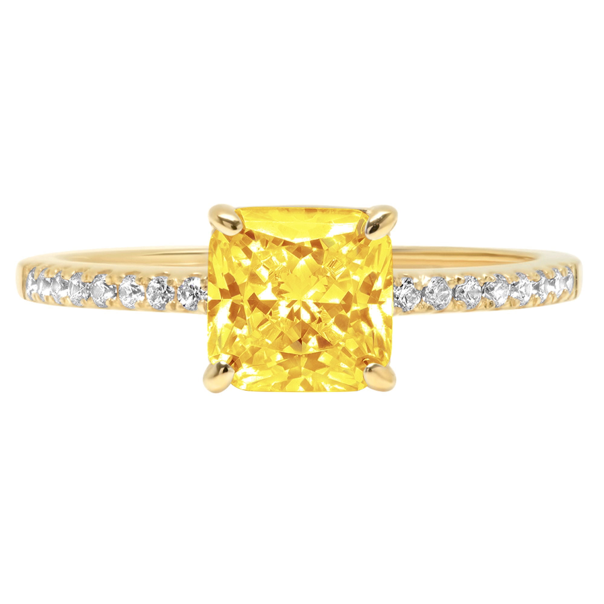 Asscher & Heart Cut Diamond 14K Gold Engagement Anniversary Ring Certified 2.7CT 