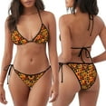 thumbnail image 3 of Fuzoiu Halloween Print Women Triangle Bikini Sets,Halter Two Piece Sexy Swimsuit,String Tie Side Bathing Suit, 3 of 6