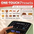 thumbnail image 4 of Gourmia Panorama 7-QT Digital Air Fryer with Panoramic View, Holographic Display, & 12 Presets, Green, 4 of 12