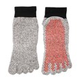 thumbnail image 1 of Monstrate Manténgase seguro con estos calcetines transpirables con dedos para yoga Calcetines antideslizantes con cinco dedos Calcetines con Medias Rojo y negro, 1 of 6