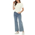 thumbnail image 2 of Allegra K Women's Casual Round Neck Summer Crop Short Sleeve Twist Knot T-Shirt, 2 of 5