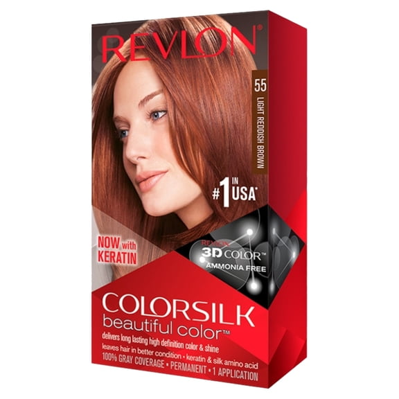 Revlon ColorSilk Hair Color, [55] Light Reddish Brown 1 ea
