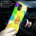 thumbnail image 6 of iPhone XR Case with 360° Rotating Metal Ring Kickstand Holder [Work with Magnetic Car Mount], Allytech Heavy Duty PC & Silicone Anti-Scratch Impact Resistant Case for iPhone xr, Rainbow Green, 6 of 6
