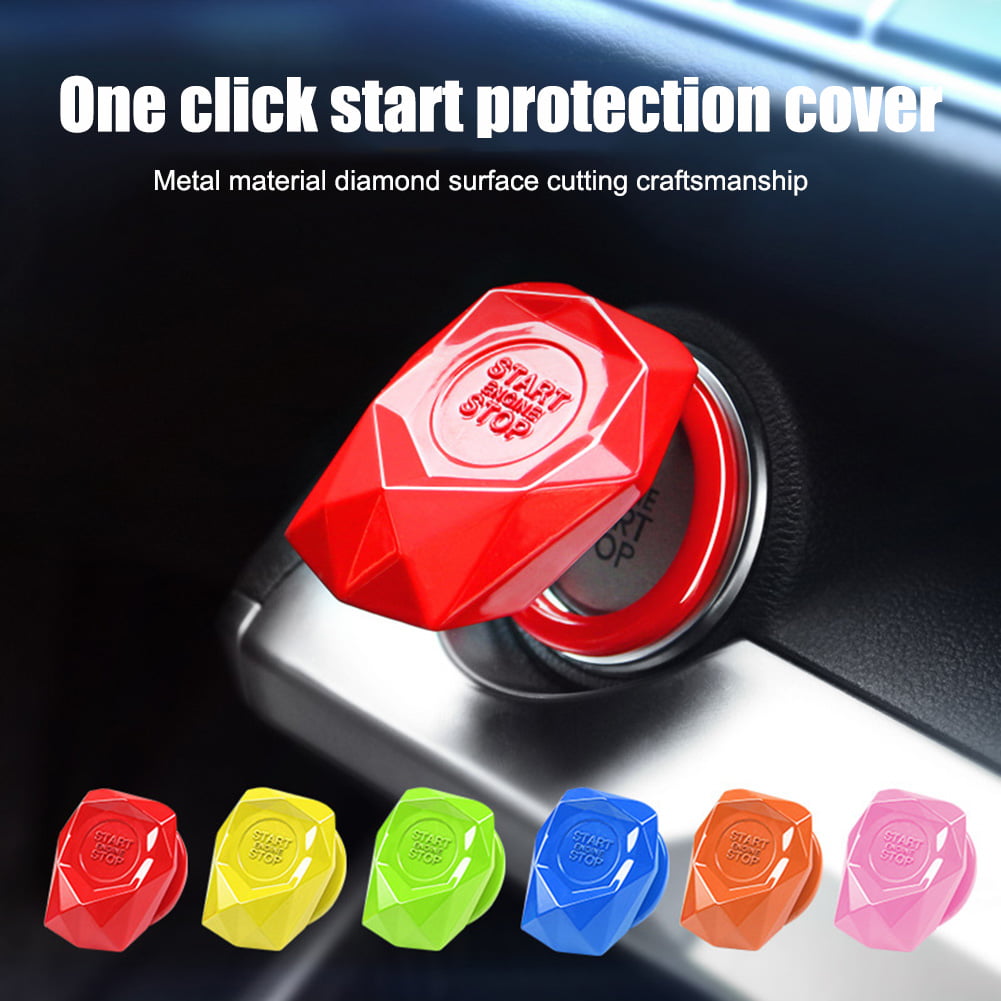 Universal Car Engine Start Stop Push Button Switch Cover Decorative Trim Sticker 