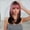 Pink, variant on Pink Wig Long Ombre Pink Wig with Bangs Heat Resistant Synethetic Fiber Wig