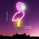 thumbnail image 3 of Flamingo Neon Logo LED Neon Art Lámpara de mesa USB o batería Pink Flamingo Neon Lámpara de noche Habitación para niños Habitación para niñas Cumpleaños San Valentín Fiesta de Navidad Decoración TUNC Sencillez, 3 of 4