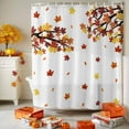 thumbnail image 4 of Shower Curtains for Bathroom-36"x72",Thanksgiving Autumn Maple Leaf Waterproof Bath Curtain Grommet Shower Curtain Set, 4 of 7
