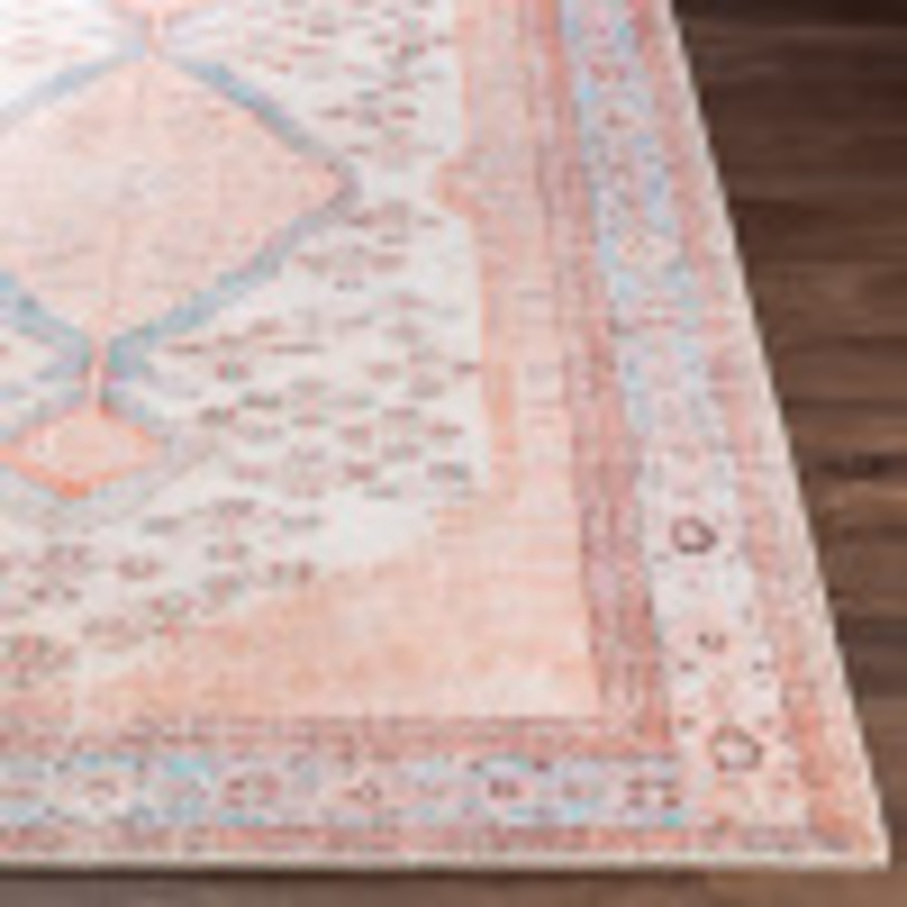 Livabliss Amelie Vintage Washable Area Rug,5'3" x 7'3",Blush