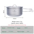thumbnail image 3 of Olla de cocina Boundless Voyage Titanium 1000 ml para acampar, 3 of 8