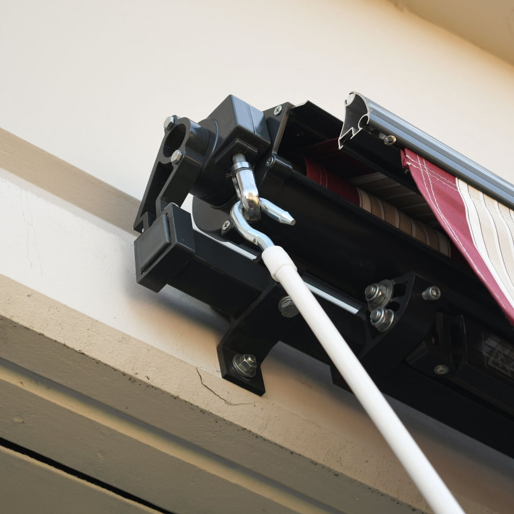 ALEKO White Hook Style Steel Hand Crank for Retractable Awnings