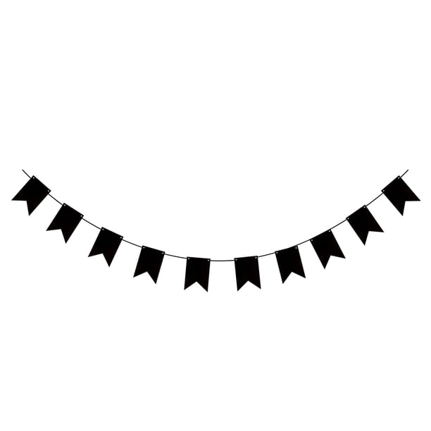 Toystoory 1 Uds. Conjunto de tarjeta de papel blanco de 16,4 pies, cartel personalizado para fiesta de cumpleaños, cartel para fiesta, Kits de decoración para fiestas Negro 16.4 pies