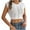 White, variant on Womens Cropped Crochet Casual Tank Top Feminine Lightweight Summer Outfit Yellow S