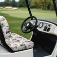 thumbnail image 6 of Pzuqiu Golf Cart Print Seat Cover Set - Breathable Stretch-Fit Protector, Universal Fit for 2-Seater Ezgo, Club Car & Yamaha, Washable Golf Cart Accessories, 6 of 10