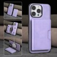 thumbnail image 2 of Compatible With iPhone 16e PU Leather Wallet Phone Case,Magnetic Detachable Card Bag,Flip Kickstand Credit Slots,Shockproof Anti-fall Rugged Phone Case Cover For Women Men,Purple, 2 of 11