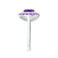 thumbnail image 3 of ANGARA Natural Sideways Oval 2.28 ct Amethyst Double Halo Cocktail Ring in 14K White Gold for Women (Size-10x8mm) | February Birthstone, Anniversary, Jewelry Gift for Women | Natural Amethyst Ring, 3 of 8