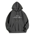 thumbnail image 5 of WENWU Womens Sweatshirt Hoodies Long Sleeve Hoodie Pullover Sweatshirts for Women Cute Hoodies Dark Gray Hoodies for Women Fall Outfit Streetwear Clothes, 5 of 6