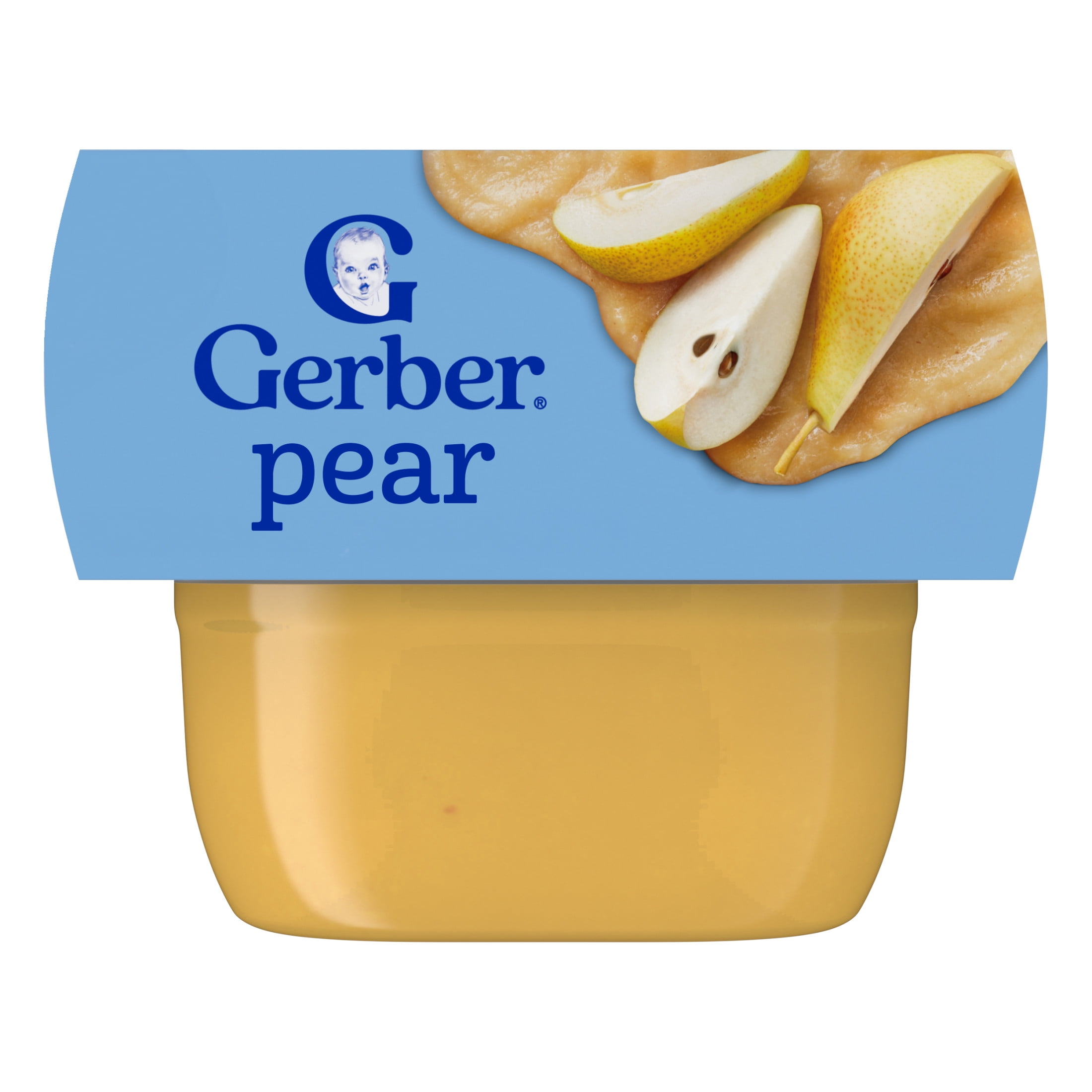(8 pack) Gerber 1st Foods Baby Food, Pear, 2 oz Tubs (2 Pack)
