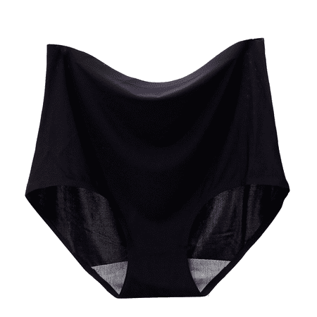 Fulorrnie Underwear for Women High Waisted Seamless No Show Breathable Panties Cute Elastic Waist Moisture Wicking Comfort Panty  Black  L