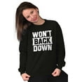 thumbnail image 4 of Cool Won't Back Down Gym Workout Unisex Plus Fleece Graphic Sweatshirt Brisco Brands 2X, 4 of 5
