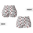 thumbnail image 6 of Yiaed Christmas Dachshund Print Women's Athletic Shorts Running Shorts Sporty Short High Waisted Elastic Workout Shorts for Yoga Gym Running & Sports -Small, 6 of 8