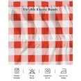 thumbnail image 5 of Orange Red Checkered Wrap Around Bed Skirts for King Bed 18" Drop, Bed Skirt with Adjustable Elastic Belt Dust Ruffle Bed Valance for Bedroom Hotel Luxury Farmhouse Buffalo Plaid Bed Frame Cover, 5 of 7