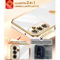 thumbnail image 6 of LeYi For Samsung Galaxy A14 5G Case with Built in Screen Protector 2 Pack, Plating Rose Gold, White, 6 of 6