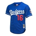 thumbnail image 2 of Men's Mitchell & Ness Hideo Nomo Royal Los Angeles Dodgers Cooperstown Collection Mesh Batting Practice Button-Up Jersey, 2 of 5